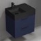 Floating Small Bathroom Vanity, Modern, Blue, 24
